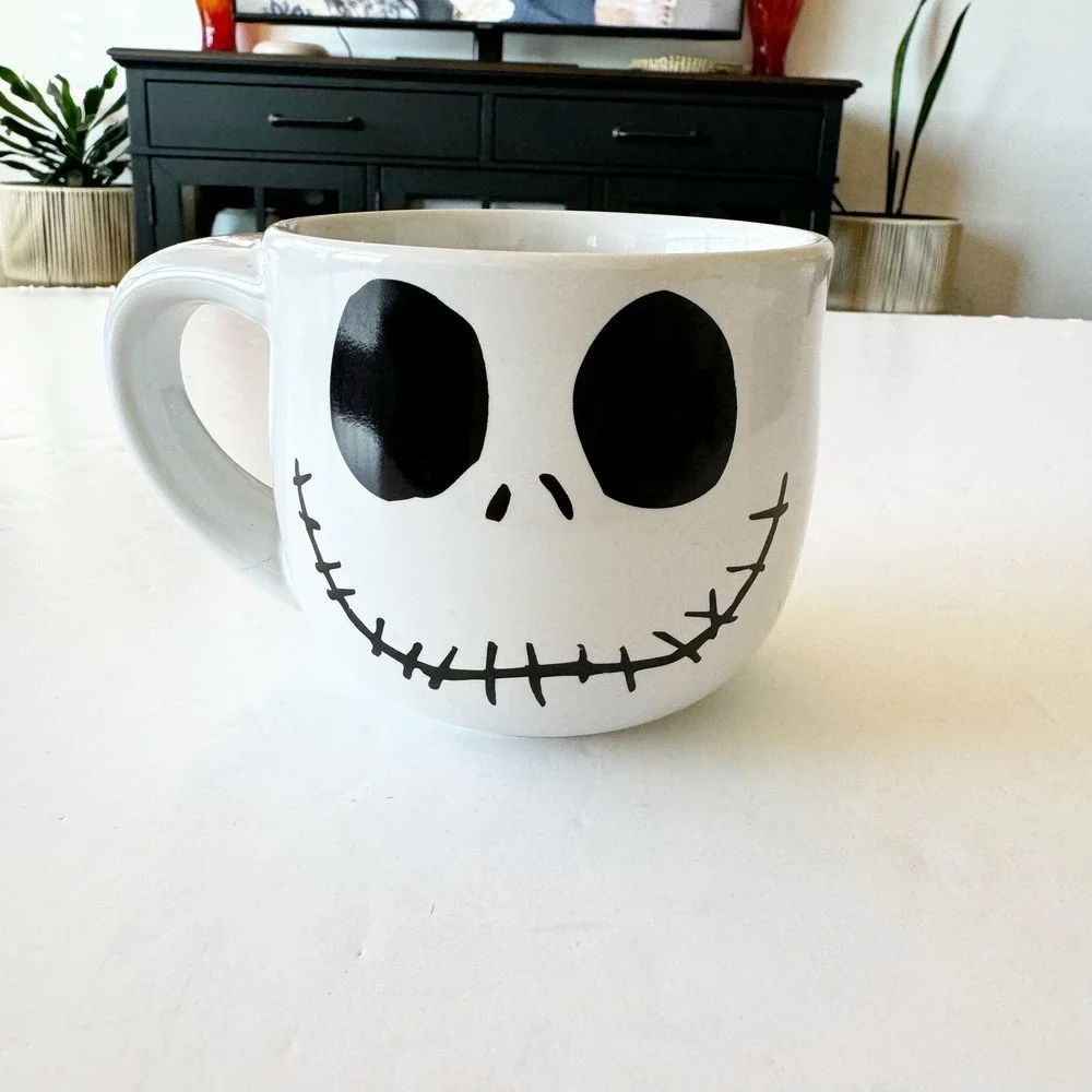 Disney Store Nightmare Before Christmas Jack Skellington Face Ceramic Mug Jumbo